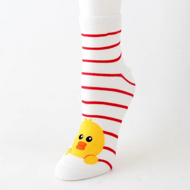 Весенние новые женские Носки с рисунком панды Необычные носки горизонтальными