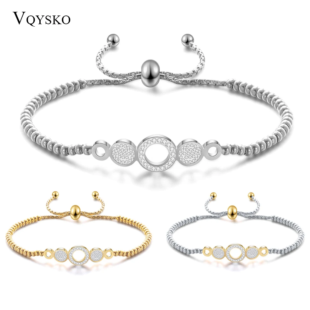 Новинка золотистые браслеты с бусинами подарок для девочек регулируемые