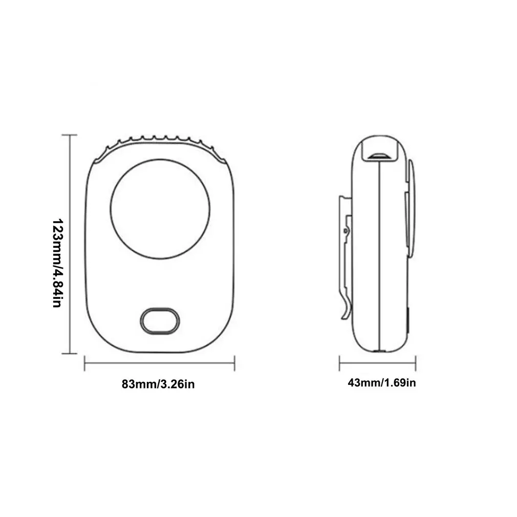

Third Gear Strong Wind USB Charging F9 Digital Display Power Hanging Waist Mute Fan With Stand And Adjustable Hanging Rope