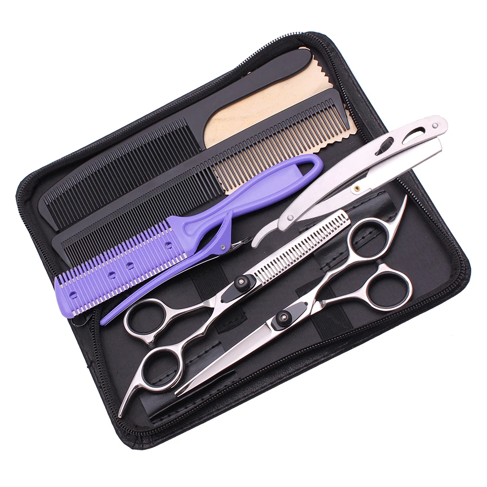 Ножницы для волос набор 6 дюймов 17 5 см японская нержавеющая Гравировка Логотип