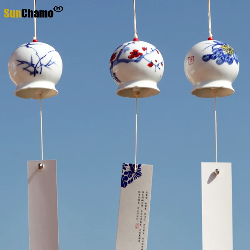 Ходовой товар оригинальный керамический подвесной колокольчик ручной работы с