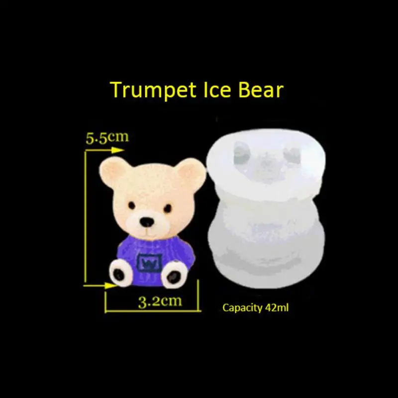 

1pcs 3D Silicone Mold DIY Geometric Stereo Bear Animal Mold Decorative Mold Cake Decoration Tool Kitchen Baking Accessories Mold