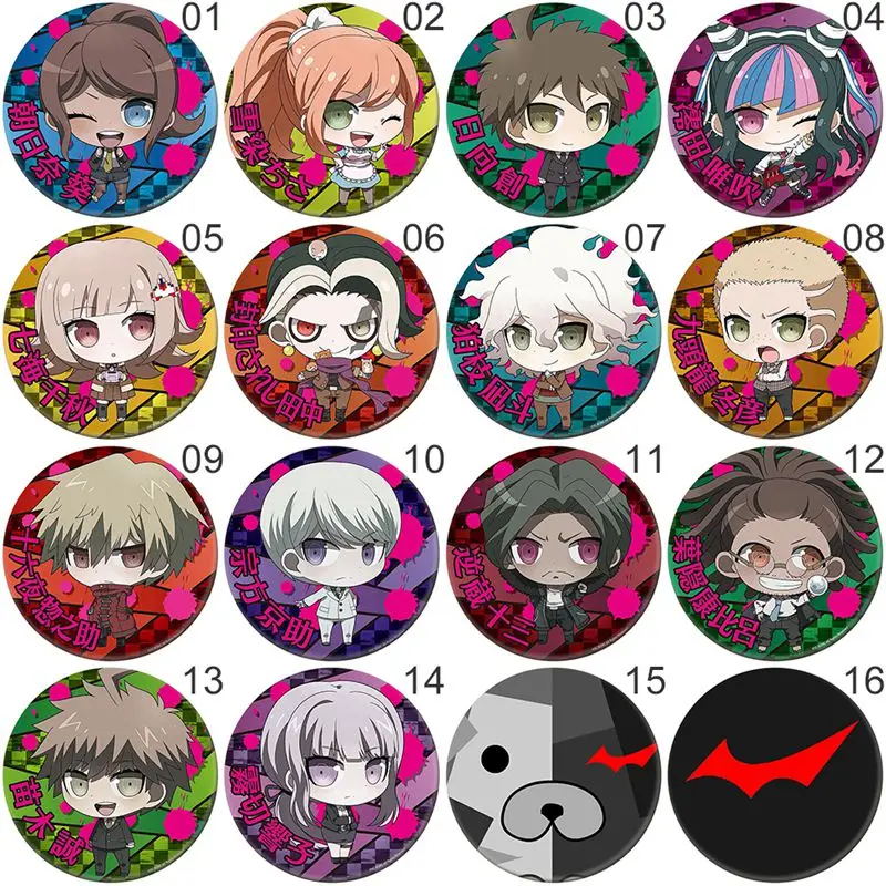 Симпатичная аниме Danganronpa:Trigger Happy Monokuma брошь значок косплея Рюкзак Кнопка Женская