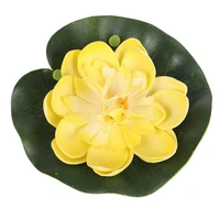 5pcsset artificial fake floating water lily flower pond plant garden pool decorate the home aquarium placed embellishment