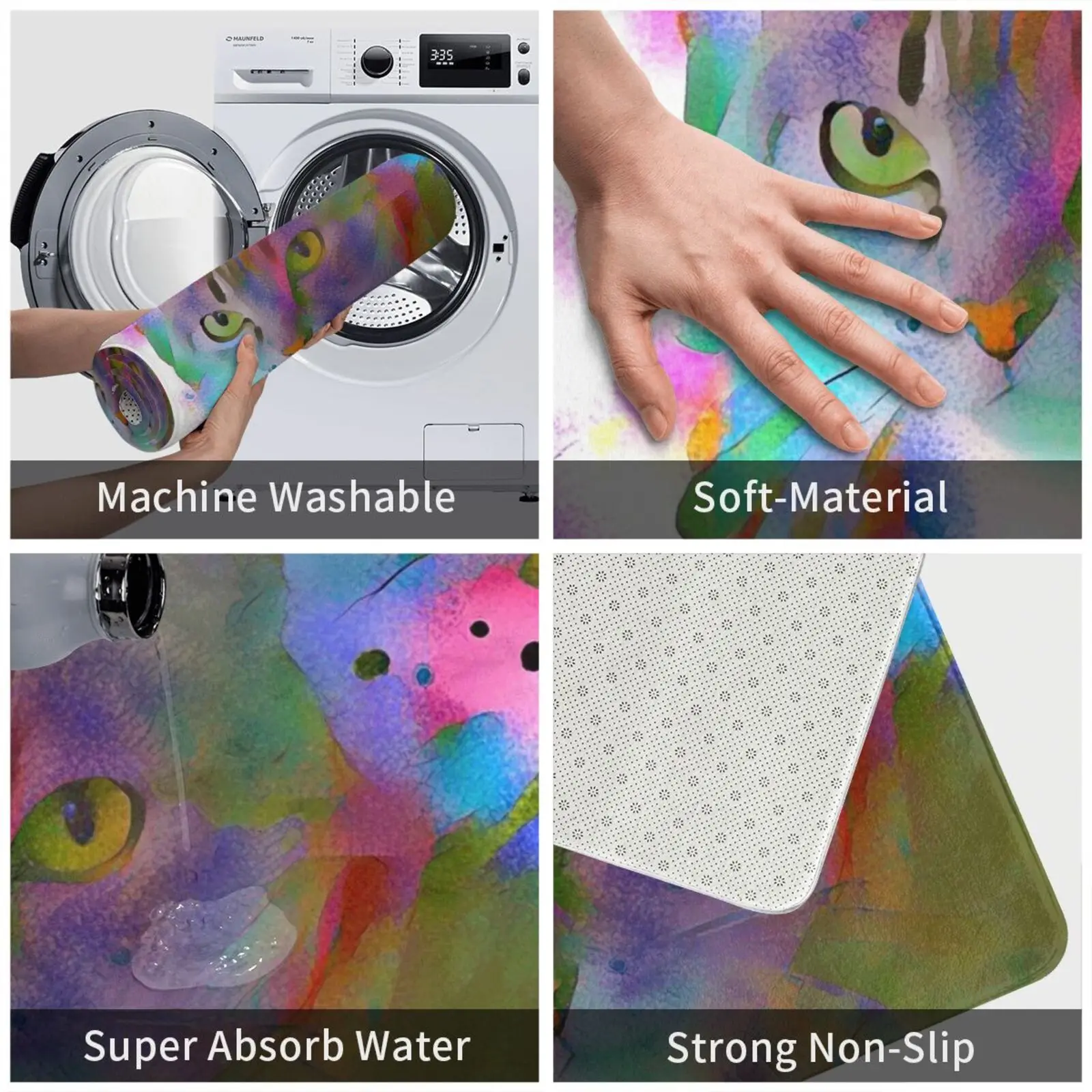 Ковер Pussycat мечты в розовом цвете #3 коврик подушка Мягкие пастели акварельные