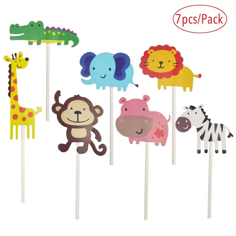 Набор одноразовой посуды в виде животного из джунглей|Одноразовая посуда для