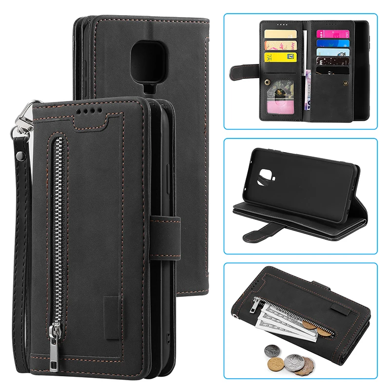 

Flip Phone Case For Xiaomi 10 9 Pro Note 10 LITE Poco X3 Nfc Zipper Wallet Case For Redmi Note 8 8T 8Pro 9C Phone Cover Pouch