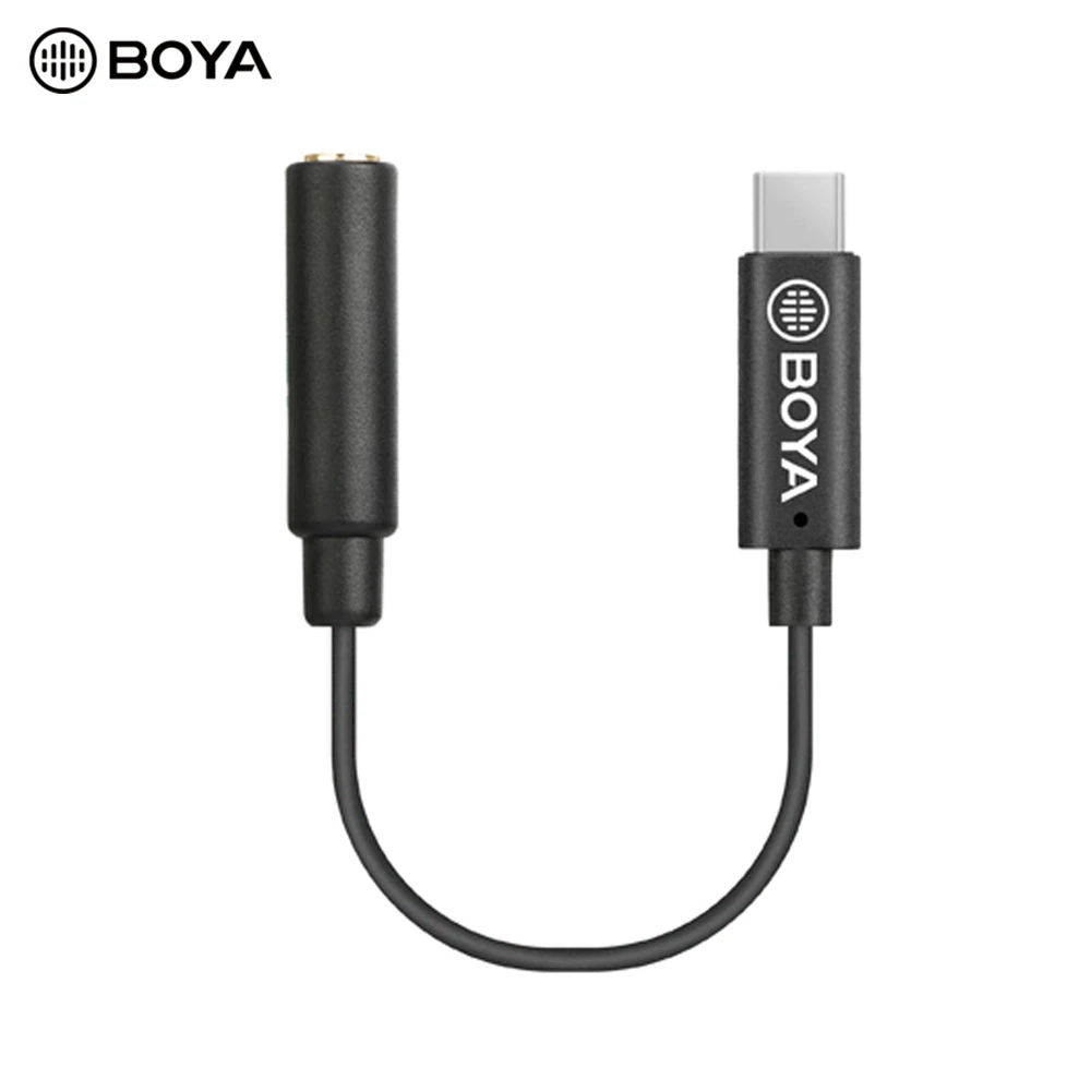 

BOYA BY-K4 3.5mm TRS Female to Type-C Adapter Cable for HUAWEI OPPO VIVO Android Connect to Camera Microphone BY-WM4 BY-M1 MM1