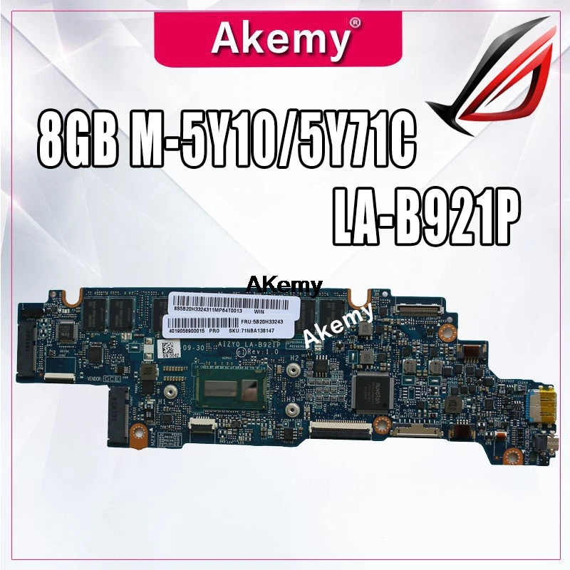LA B921P mothebroard для For Lenovo Yoga 3 1170 11 материнская плата ноутбука AIZY0 W/ 5Y10C CPU 8GB RAM