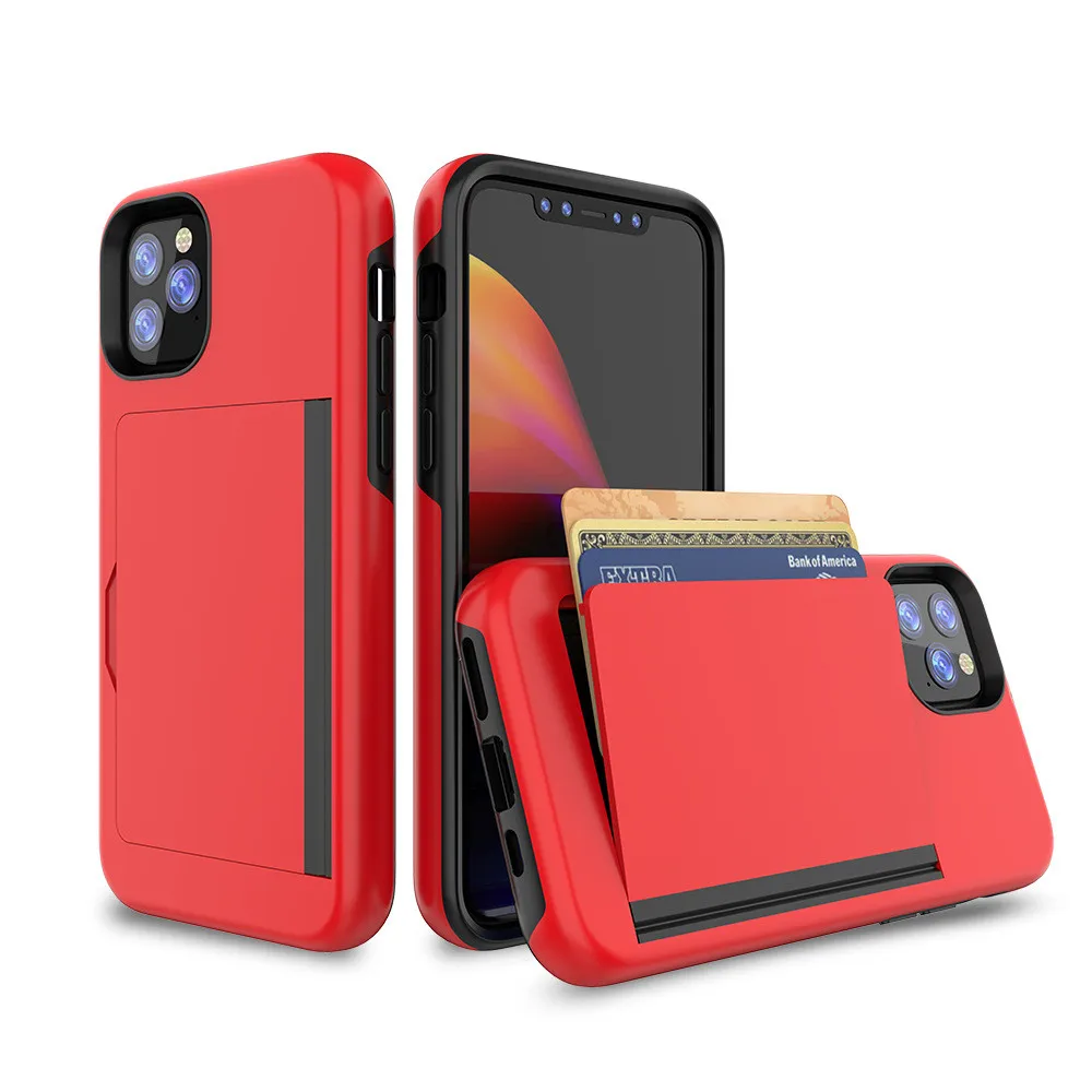 Case -Red Карамельный цвет чехол для iPhone 11 Pro MAX 7 8 плюс 6 6s X XS чехол для MAX XR защитный чехол-бумажник с отделением для карт для iPhone 5,8 6,1 6,5 7 8 - Цвет: Case -Red