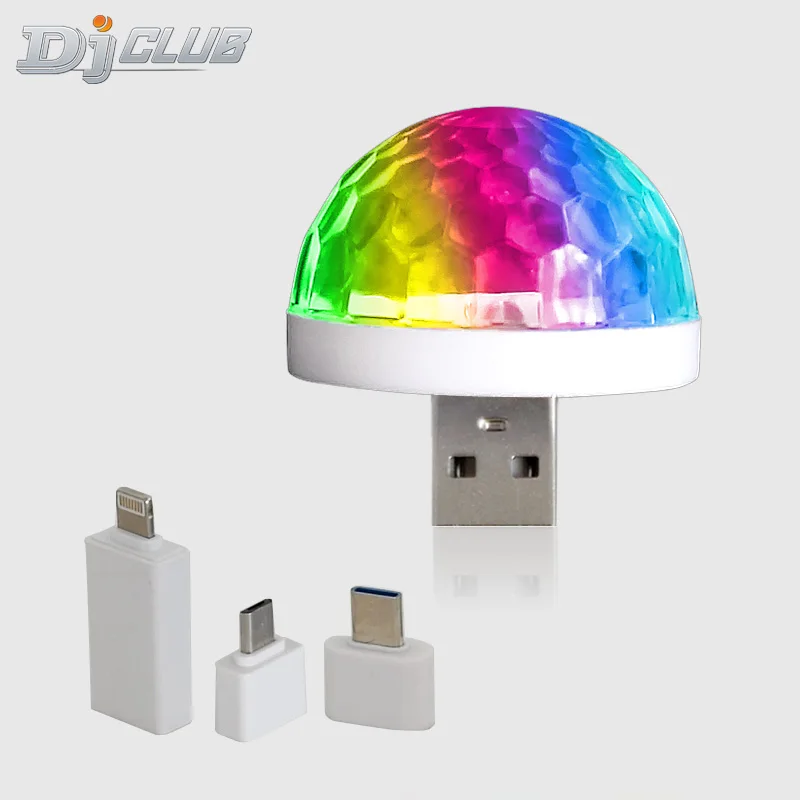 Рождественский Usb мини диско шар светильник вечерние светодиодный маленький
