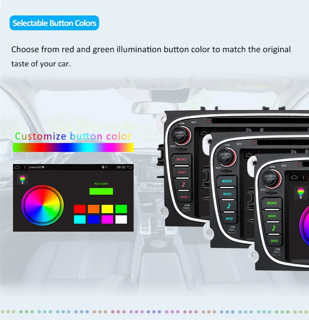 Bosion 2 din Android 9 Восьмиядерный автомобильный dvd-плеер gps Navi USB RDS SD для Ford Mondeo Focus Galaxy Аудио Радио Стерео головное устройство