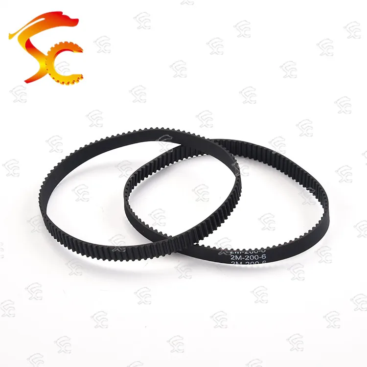 10PCS 2gt200 band closed-loop rubber 2gt -200-10 timing belt Teeth100Length 200mm wide 10mm 3 d printer belt wheel