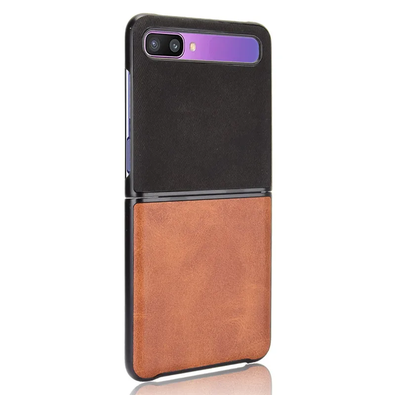 

Mobile Phone Case for Samsung Galaxy Z Flip Protective Shell 5G Color Matching Denim Leather Cover for Samsung Galaxy ZFlip