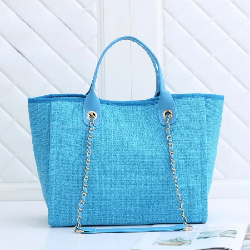 

Ladies Tweed Linen Handbag Large Capacity Handbag Portable