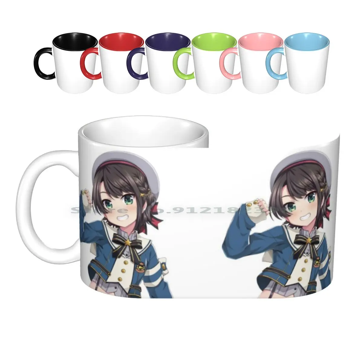 

Керамические кружки Oozora, кофейные чашки, Кружка для молока и чая Oozora, новый костюм Oozora Chan, японский виртуальный Youtuber Subatani