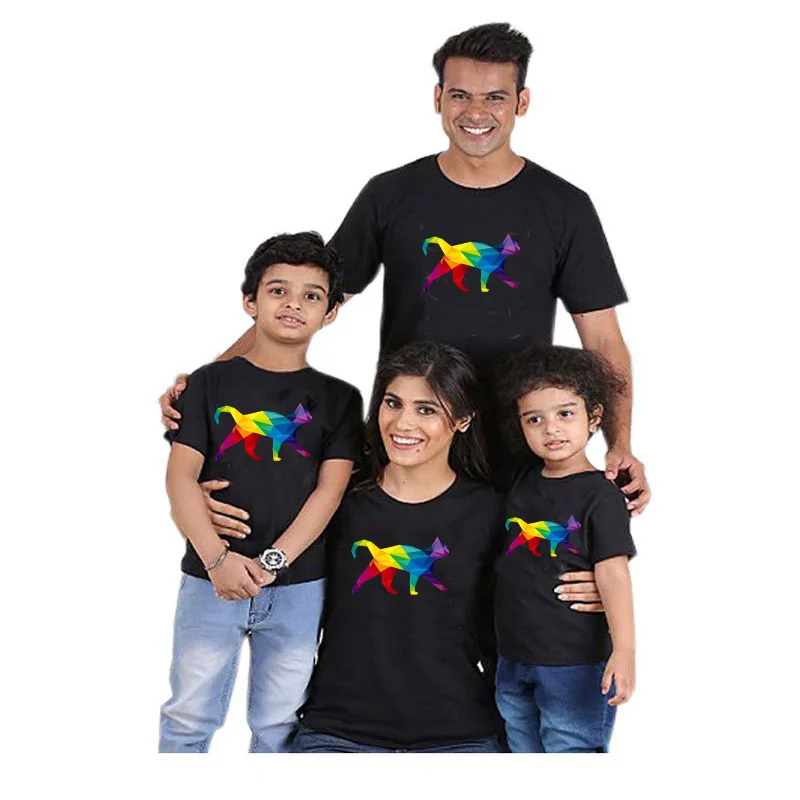 

Одинаковая одежда для семьи, модная футболка для больших и маленьких мужчин, наряды для папы и меня, летняя одежда для отца, сына, матери, дев...