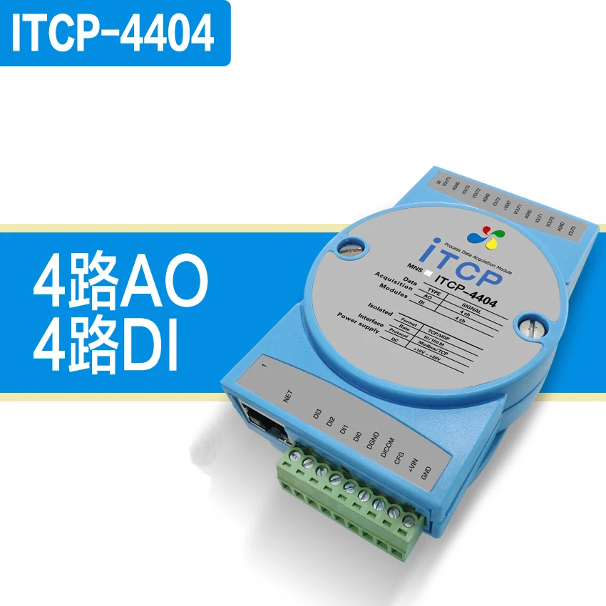 Параметры Modbus-TCP модуль сбора данных 4AO 4DI ток и напряжение аналоговый выход Ethernet