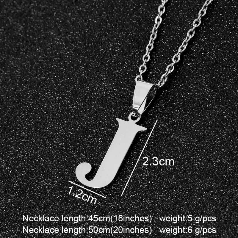 

Fashion 26 Letter Pendant Necklace Gold Stainless Steel Simple Korean Men&Women Exquisite Necklace Couple Gift Jewelry