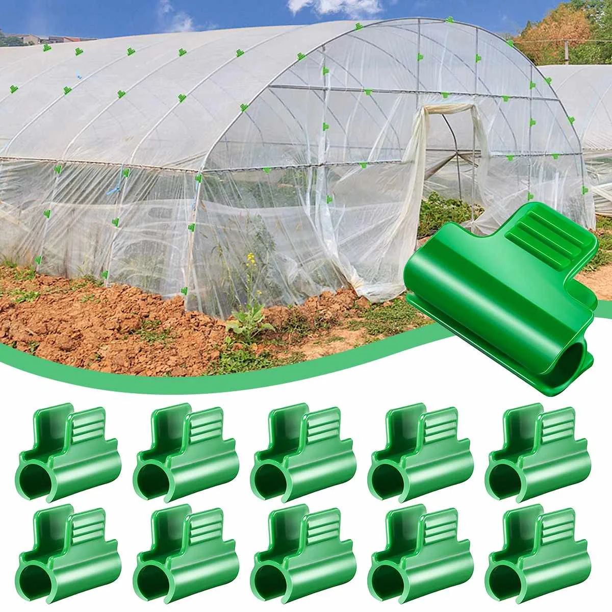 

30/10 шт., зажимы для теплицы