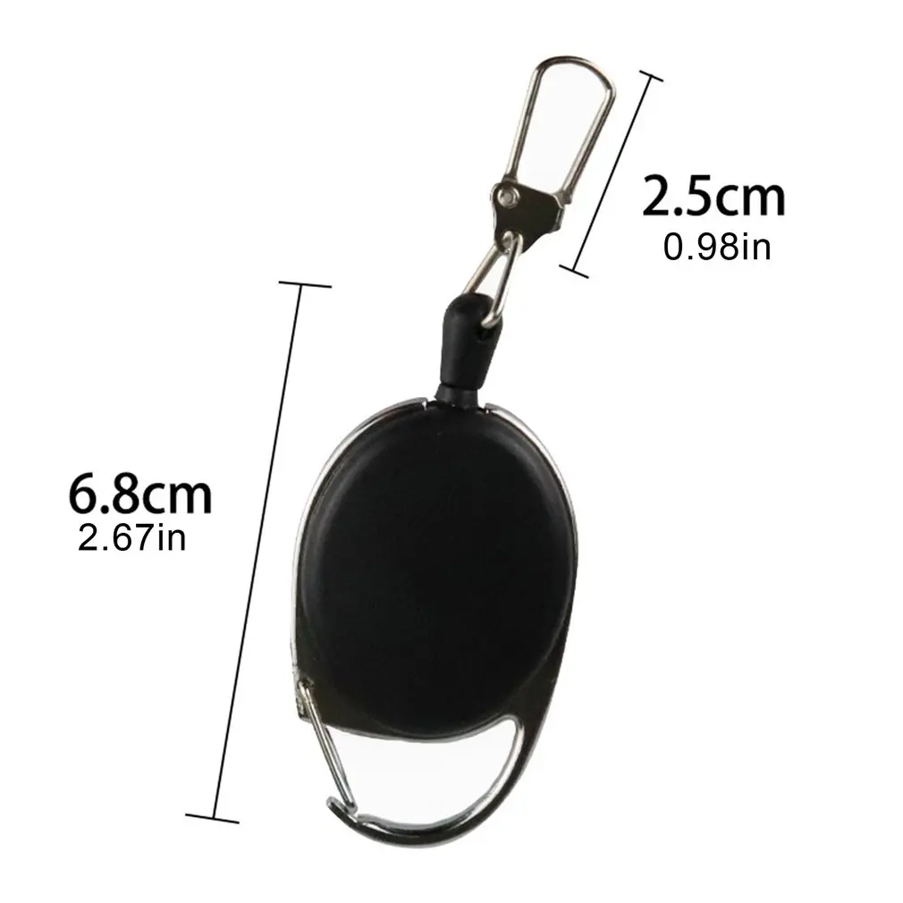 

Id card key chain office cord lanyard clip key ring retract pull name tag badge belt rope holder keyring keychain