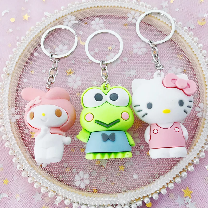 Мультфильм брелок Hello Kitty милый KT кот Единорог лягушка куклы брелоки Автомобильный Брелок Студенческая сумка брелок кулон творческие подарки