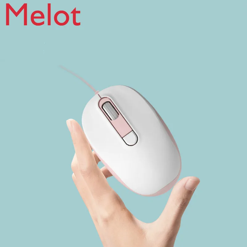 

High-End Elegant Pink Cute and Compact Desktop Computer Laptop Wired Mouse Girl Artistic Simple Office Durable Couple Gift