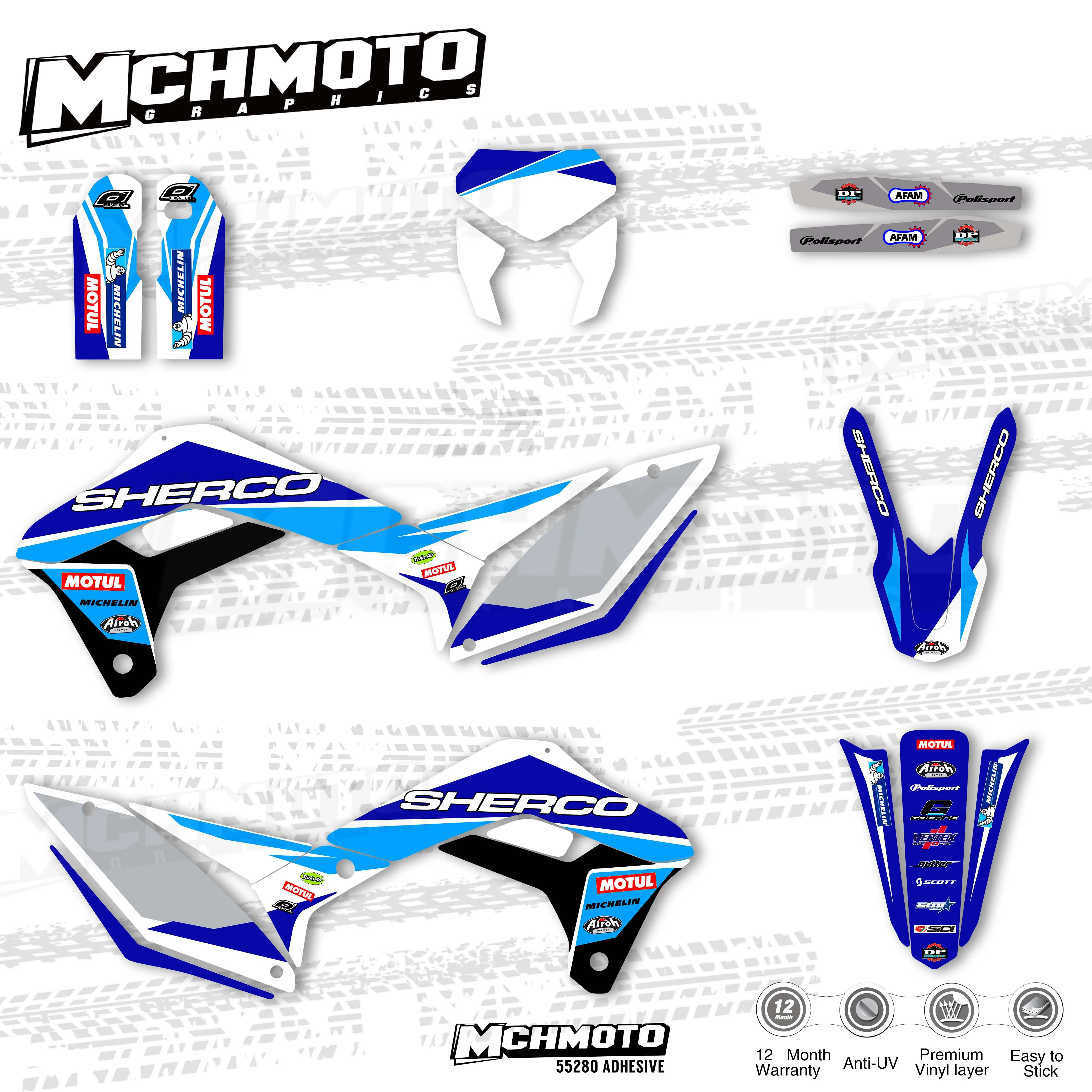 Наклейка MCHMFG для Sherco SE SEF SER 125 250 300 450 2017 2018 2019 мотоциклетная фотографика |