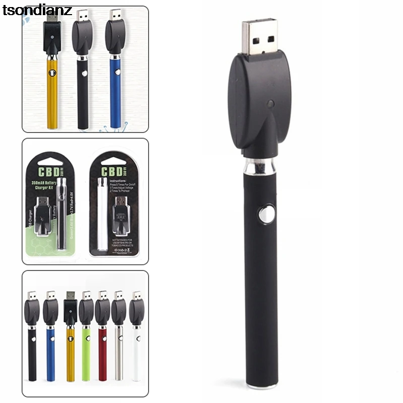 

1 Set Preheat Battery 510 Button Adjust Voltage Battery 350mah CBD Cartridge Tank Fit With Ce3 Vape Vaporizer Pen