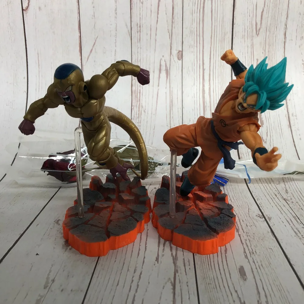 2 шт./лот Dragon Ball Z Golden Frieza Фриза морозильник VS Гоку фигурку модель игрушки ПВХ коллективных кукла
