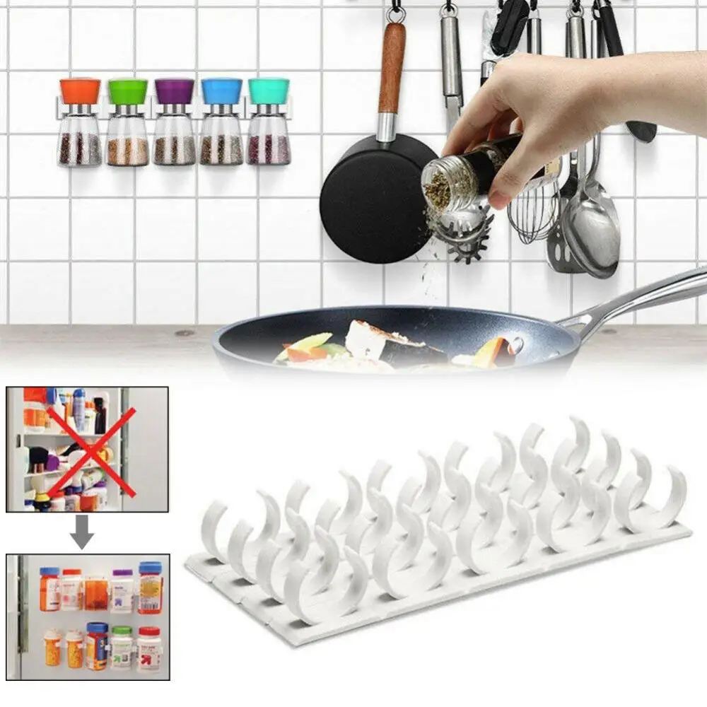Seasoning Bottle Organizer Storage Holder Spice Jar 20Pcs Kitchen Rack Cabinet | Дом и сад