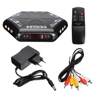 mayitr new 4 in 1 out s video video audio game rca av switch box selector splitterremote control