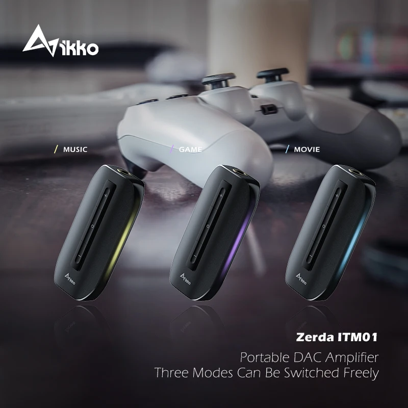 IKKO Zerda ITM01 USB DAC переключатель игровая звуковая карта Тип C до 3 5 мм - Цена: 3241.35