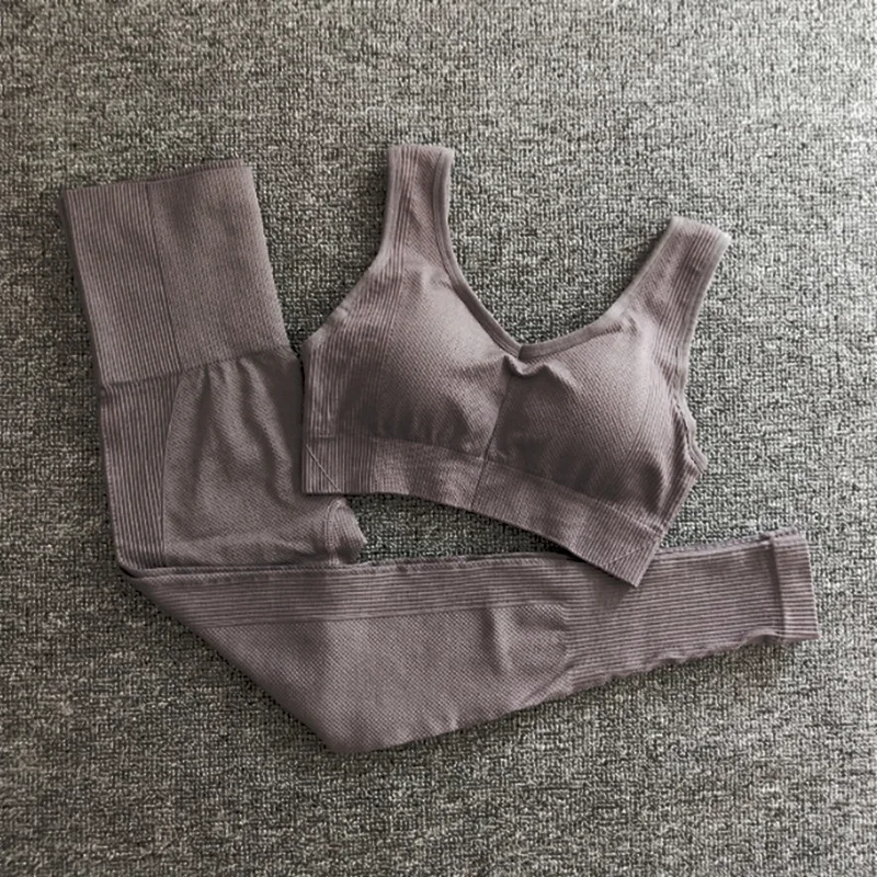 

Women Yoga Set Bra Pants Fitness Suit High Waist Running Sports Leisure Shockproof Jogging Gym Workout Clothes Sportswear Female