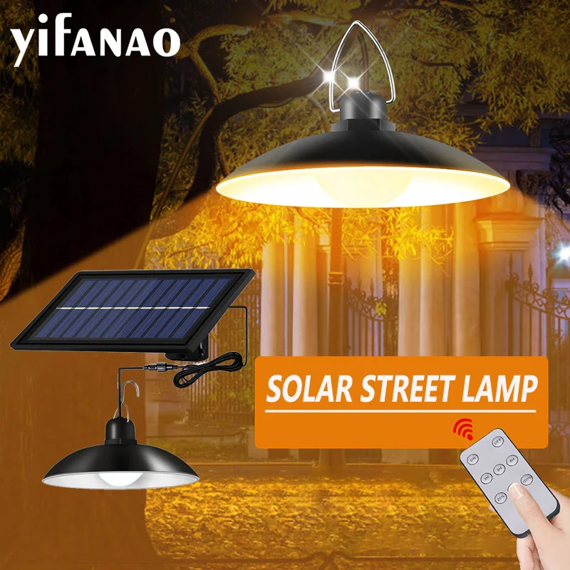 

Warm White LED Solar Lights IP65 Waterproof Sensitive Lamp led Pendant light for Farm Garden Yard Patio Balcony House Landscape