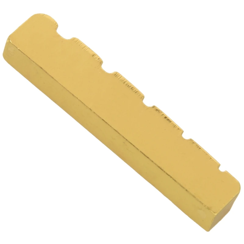 100 marke neue langlebig einfach zu installieren gitarre 5 string geschlitzte messing gold palted elektrische bass gitarre brücke mutter 45 268