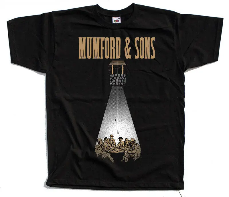 Mumford Sons народный рок постер музыкальной группы Маркус Dtg Футболка черный S