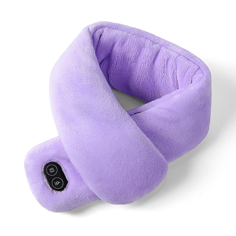 

Men Women Winter Warm Electric Heating Scarf Solid Color Vibration Massage Shawl Neck Hot Compress Relieve Muscle Pain Wrap