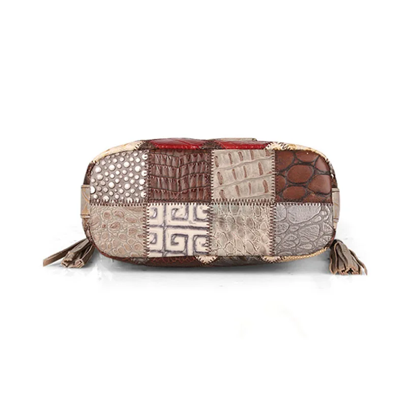 

New Women Bag Leather shoulder messenger bag niche design female bag new tassel bucket bag fashion original high-end female bag