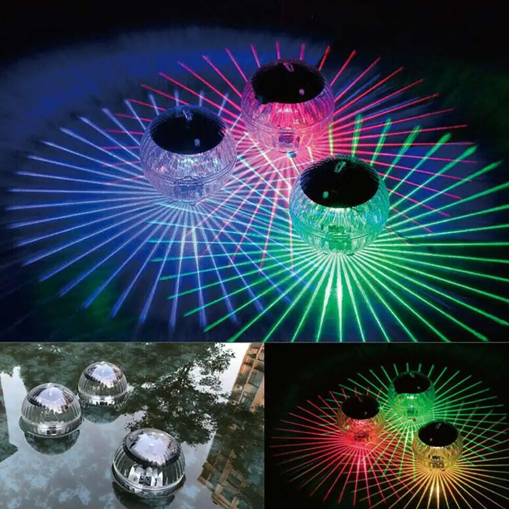 

Solar LED ABS Colorful Decorative Lights Outdoor Color Change Energy Saving Lawn Lamp Pool Night Light Waterproof Floating