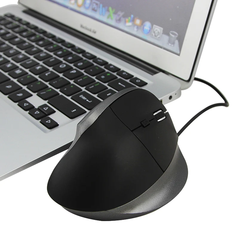 

CHYI Ergonomic Vertical Mouse 4000DPI Adjustable USB Optical Mause RGB Backlight Wired Office Gaming Mice For Laptop Desktop PC
