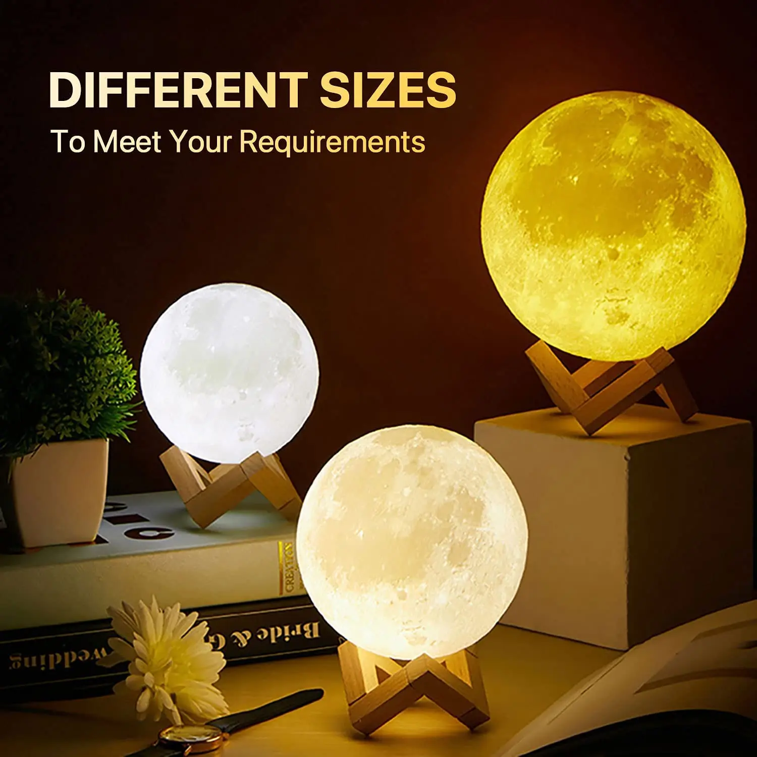 

Moon Lamp Led Night Light Creative 3D Bedroom Decor Night Lights Lover Children Gift Room Lights Decor Galaxy Anime Table Lamp