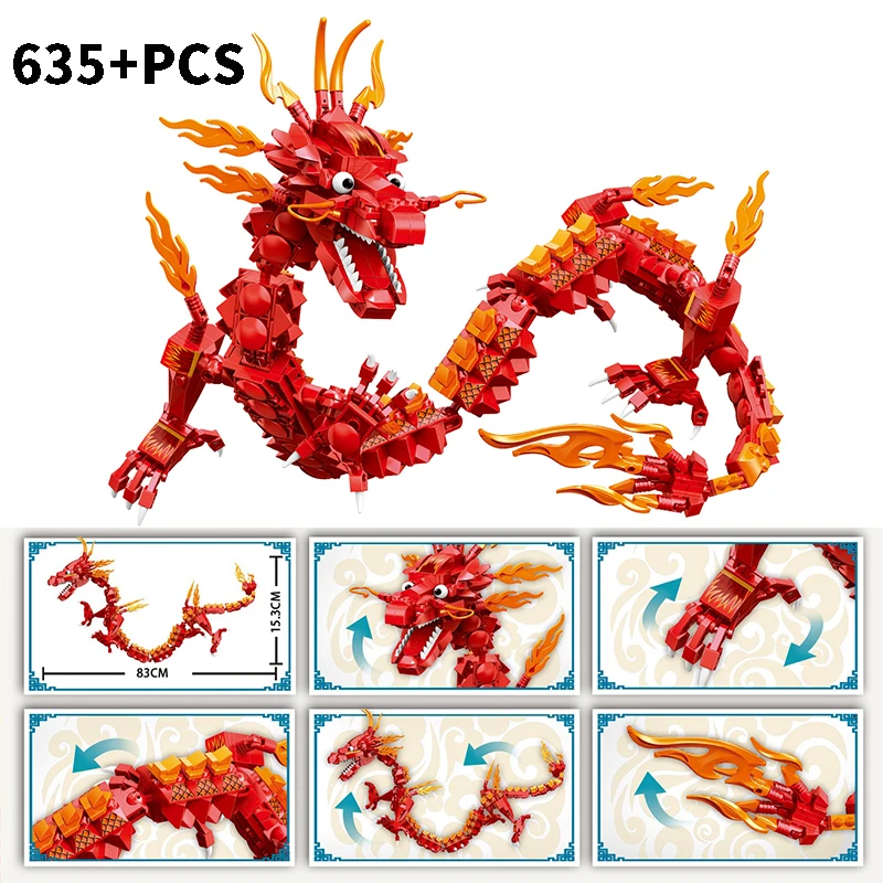 Коллекция из 6 подвесок китайского дракона в восточном стиле цветной дракон