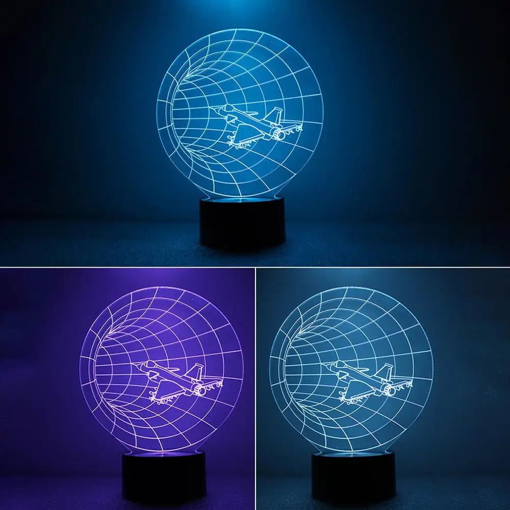 

Colorful 3D Night Light Airplane Night Light Eye Care LED Light Bedside Night Lamp Home Decoration Birthday Gift