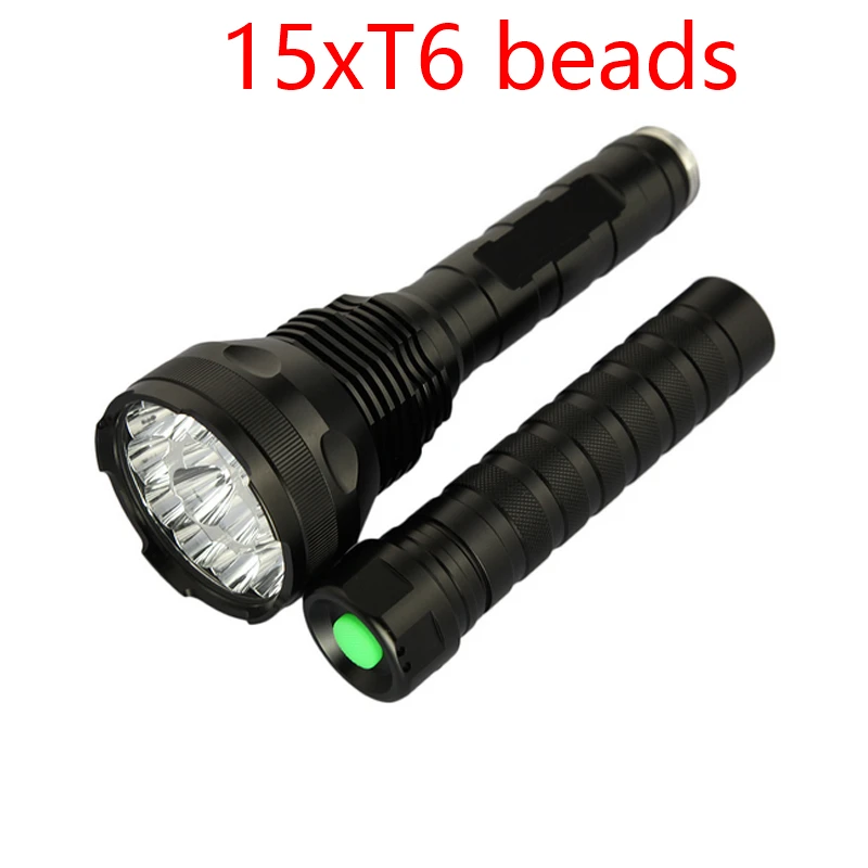 Ультра яркий водонепроницаемый 15xT6 18xT6 21xT6 мощный фонарь 15000-21000lumens светильник 18650