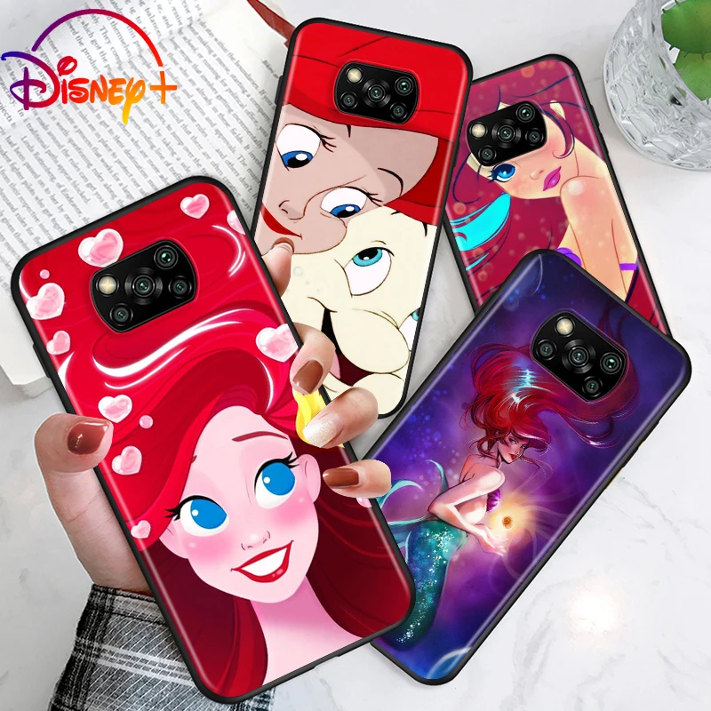 

Disney The Little Mermaid Silicone Cover For Xiaomi Poco X3 NFC M3 M2 X2 F3 F2 Pro C3 F1 Mi Play Mix 3 A2 A1 6X 5X Phone Case