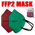 Винно-красные защитные маски FFP2, одобренные KN95, 5-слойные защитные маски для взрослых, маски fpp2, зеленая маска CE, респиратор