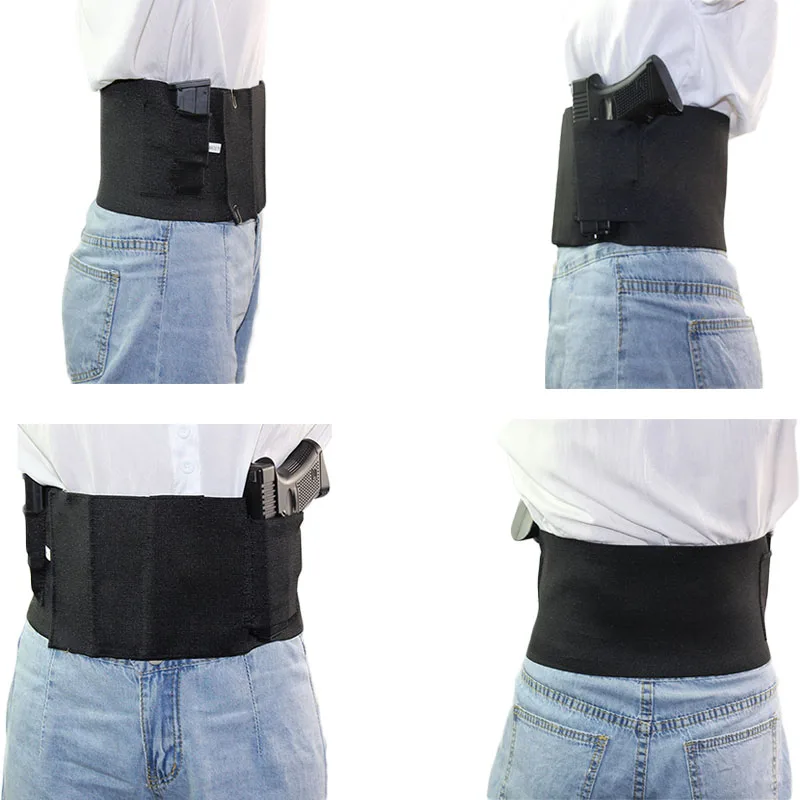 Тактический ремень на живот для пистолета чехол невидимый эластичный аксессуары