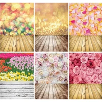 shengyongbao vinyl custom photography backdrops prop flower and wood planks photo studio background 91223sf 58