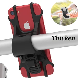 universal thicken phone silicone holder bike bicycle motorcycle mobile mount buckle pull for cellphone handlebar bracket stand free global shipping